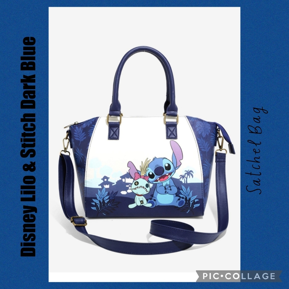 LOUNGEFLY Lilo & Stitch Dark Blue Satchel Bag